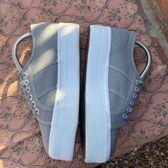 Superga 1.5 in Platform Canvas Sneaker Size 8.5 Gray Women's Shoes - Picture 4 of 11